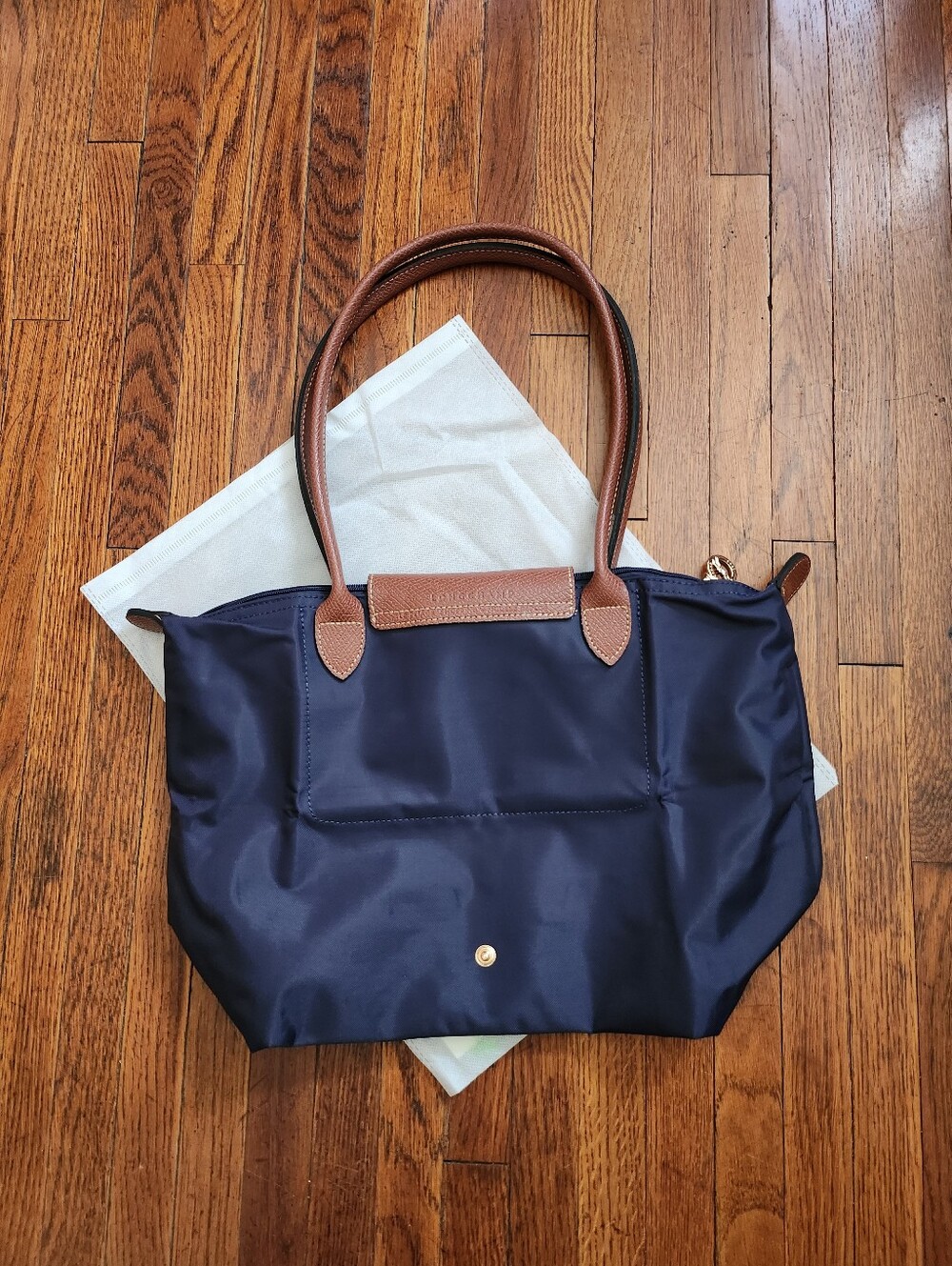 Longchamp Navy Blue MEDIUM tote Bag NWT - Picture 2 of 10